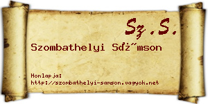 Szombathelyi Sámson névjegykártya